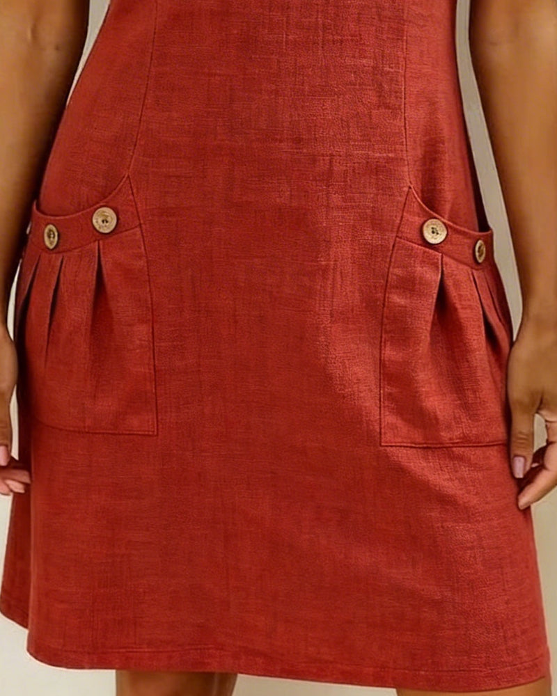 Vestido Carmen vista lateral caída A-line