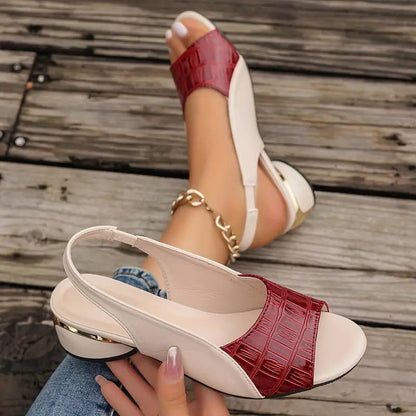 Sandalias Vera rojo — vista 3/4 lifestyle